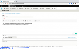 Modal no Drupal - Auto Open